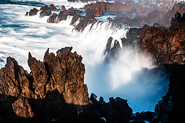 big waves in Porto Moniz, Madeira