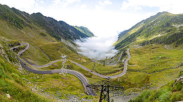 transfagarasan road in the Carphatian mountains