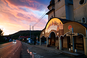 orthodox church in a heavenly light