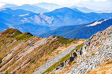 Calimani Mountains, the largest volcanic complex of the Carpathian Mountains in Transylvania, Romania, Europe