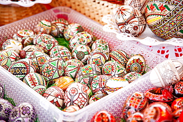 Traditional painted Easter eggs, Transylvania, Romania, Europe