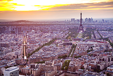 Skyline of Paris with the Eiffel Tower, Paris, France, Europe