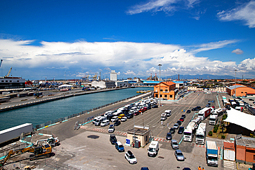 Livorno Harbor in Tuscany, Italy, Europe