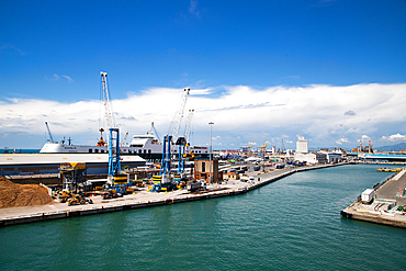 Livorno Harbor in Tuscany, Italy, Europe