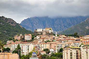 Beautiful little town of Corte on a summer morning, Island of Corsica, France