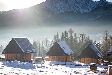 zakopane and the high Tatras in winter Poland