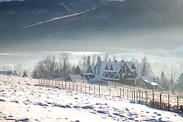 zakopane and the high Tatras in winter Poland