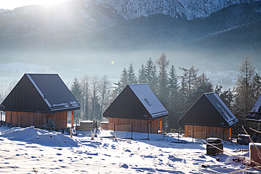 zakopane and the high Tatras in winter Poland