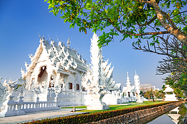 wat Rong Khun The famous White Temple in Chiang Rai, Thailand