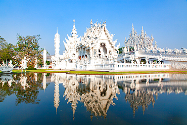 wat Rong Khun The famous White Temple in Chiang Rai, Thailand