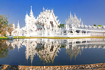 wat Rong Khun The famous White Temple in Chiang Rai, Thailand