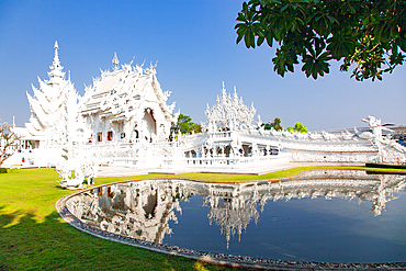 wat Rong Khun The famous White Temple in Chiang Rai, Thailand