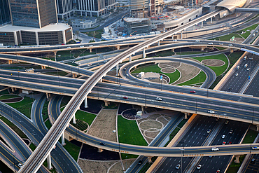 Traffic on a busy intersection on Sheikh Zayed highway