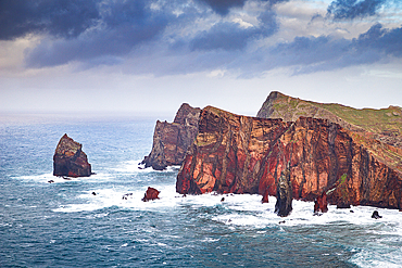 dramatic coastline with rocks of Madeira, Portugal