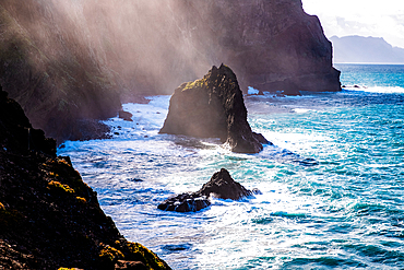 dramatic coastline with rocks of Madeira, Portugal