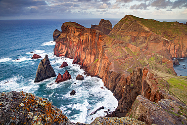 dramatic coastline with rocks of Madeira, Portugal