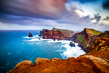 dramatic coastline with rocks of Madeira, Portugal