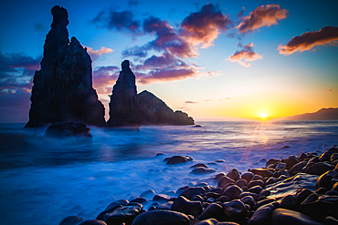 dramatic coastline with rocks of Madeira, Portugal