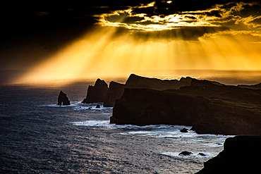 dramatic coastline with rocks of Madeira, Portugal