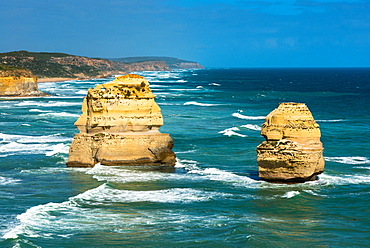 Two of the Twelve Apostles at Victoria's Great Ocean Road, Victoria, Australia, Pacific