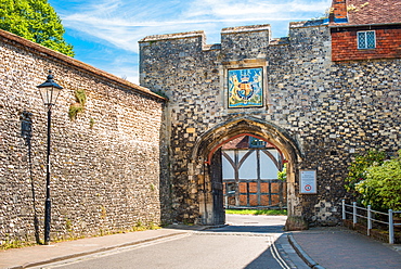 Priors Gate in the old city wall, Winchester, Hampshire, England, United Kingdom, Europe