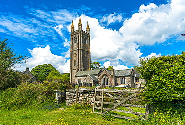 St. Pancras Church, Widecombe in the Moor village, in the Dartmoor National Park, Devon, England, United Kingdom, Europe