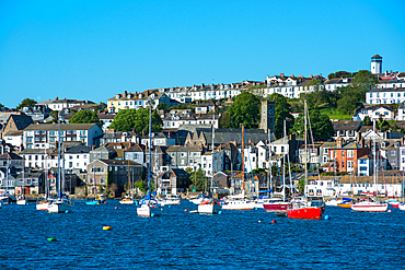 Falmouth seen from the sea, Cornwall, England, United Kingdom, Europe