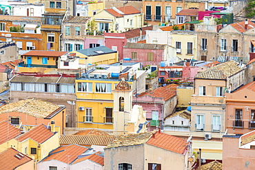 Detail of the historic center of Cagliari, Cagliari province, Sardinia, Italy, Mediterranean, Europe