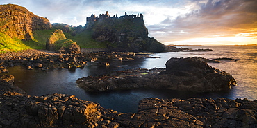 Dunluce Castle, County Antrim, Ulster, Northern Ireland, United Kingdom, Europe