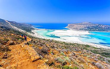 Balos Bay Beach, Gramvousa Peninsula, Crete, Greek Islands, Greece, Europe