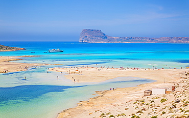 Balos Bay Beach, Gramvousa Peninsula, Crete, Greek Islands, Greece, Europe