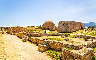 The Mosque of Sultan Ibrahim within the Fortezza, castle, Rethymnon, Crete, Greek Islands, Greece, Europe