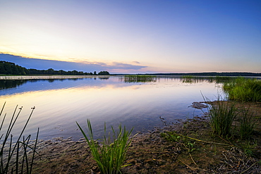 Sunset over Juglas lake, Latvian nature, Riga, Latvia, Europe