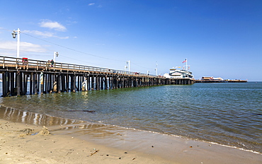 Santa Barbara beach and Santa Barbara pier, Santa Barbara, California, United States of America, North America