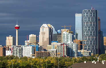 Calgary city skyline, Calgary, Alberta, Canada, North America