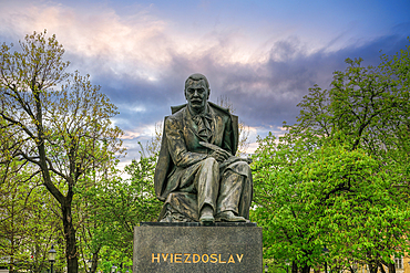 Pavol Orszagh Hviezdoslav, Slovak poet and member of the Czechoslovak parliament, memorial at a park in Bratislava, Slovakia, Europe