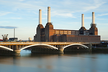 Battersea Power Station and Battersea Bridge, London, England, United Kingdom, Europe