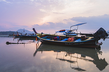 Long-tail boat on Rawai Beach, Phuket, Thailand, Southeast Asia, Asia