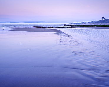 Twilight with mist coming out of River Exe, Orcombe Point, Exmouth, Devon, England, United Kingdom, Europe