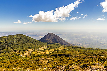 The view of Volcano Izalco from Volcano Santa Ana, Santa Ana, El Salvador, Central America