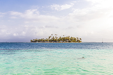 A view from Banderas Island in the San Blas Islands, Kuna Yala, Panama, Central America