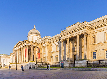 National Gallery, Trafalgar Square, London, England, United Kingdom, Europe