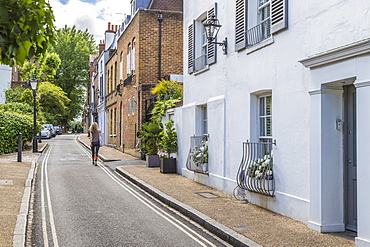 Beautiful local street, Hampstead, London, England, United Kingdom, Europe