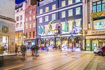 Tiffany Store Christmas illuminations in Mayfair, London, England, United Kingdom, Europe