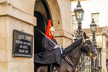 Queens Life Guard, Horse Guards, Whitehall, London, England, United Kingdom, Europe