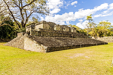 Ball Court, in the archaeological site of the Maya civilization, at Copan Ruins UNESCO World Heritage Site, Copan, Honduras, Central America