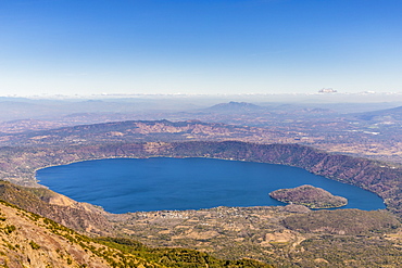 A view of Coatepeque Lake in Santa Ana, El Salvador, Central America