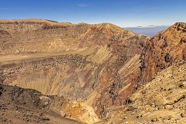 A view of the volcanic crater on Santa Ana Volcano in Santa Ana, El Salvador, Central America