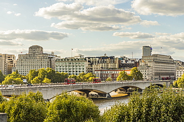 A view of Waterloo Bridge, London, England, United Kingdom, Europe