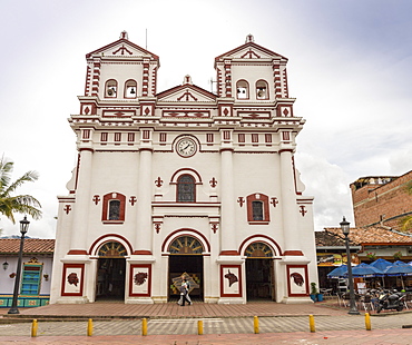 The Church of Nuestra Senora del Carmen, Guatape, Colombia, South America